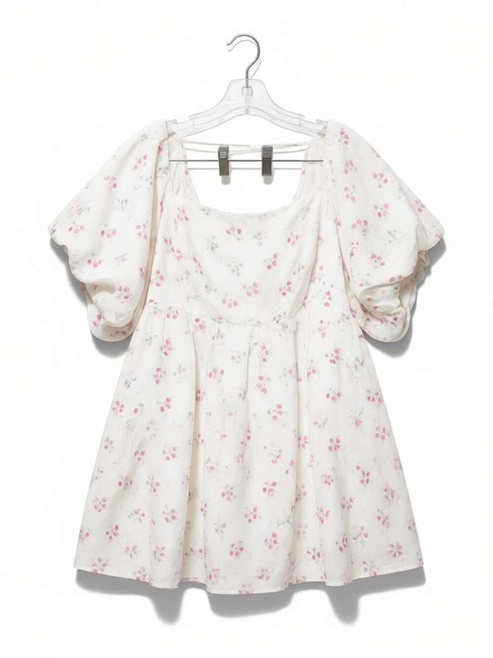 Arula Babydoll 2X Ivory Rust Floral Top Lacing Cottagecore Boho Peasant New - Picture 3 of 7